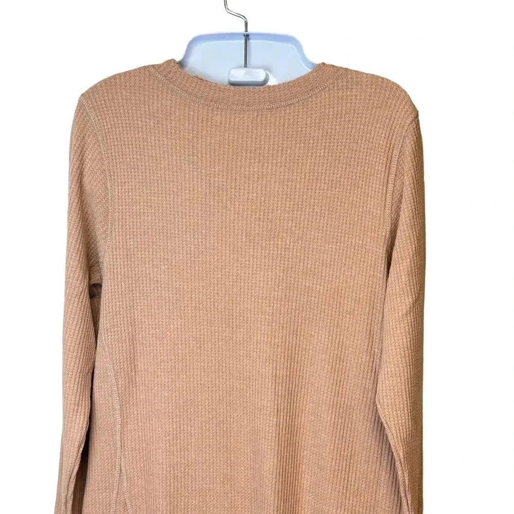 New Stitchdrop Shirred Waffle Knit Sweater Dress Neutral Beige‎ Women’s S - Picture 6 of 6